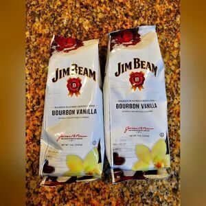 2 Bags - JIM BEAM Bourbon Vanilla Flavored Ground Coffee
